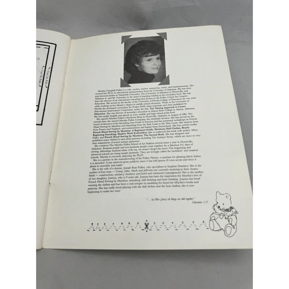 Martha Pullen Bearly Beginning Smocking Hand Sewing Book 1985 Vintage